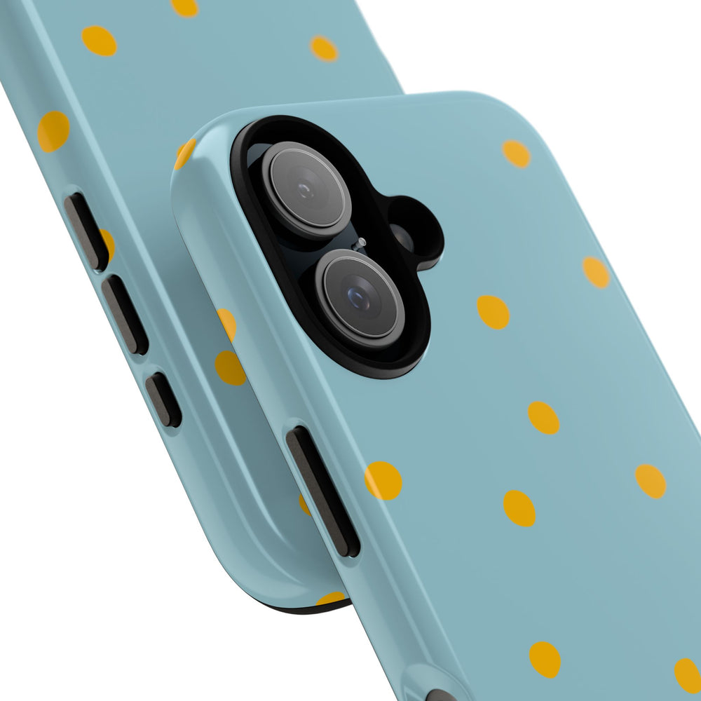 Blue & Yellow Polka Dot Tough Phone Case