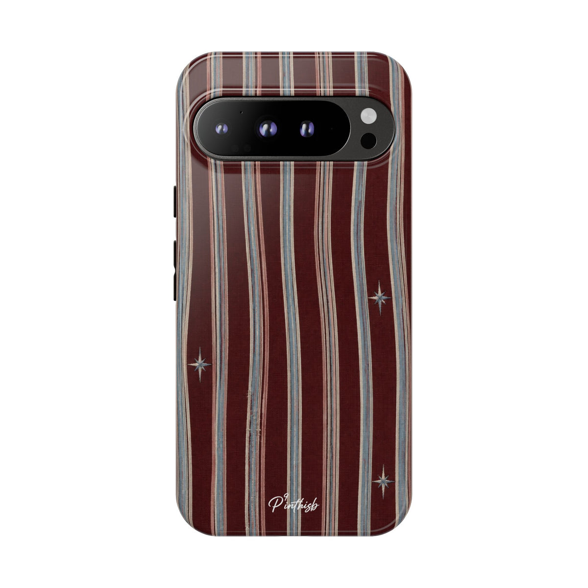 Retro Red & Cream with Star Accents Phone Case