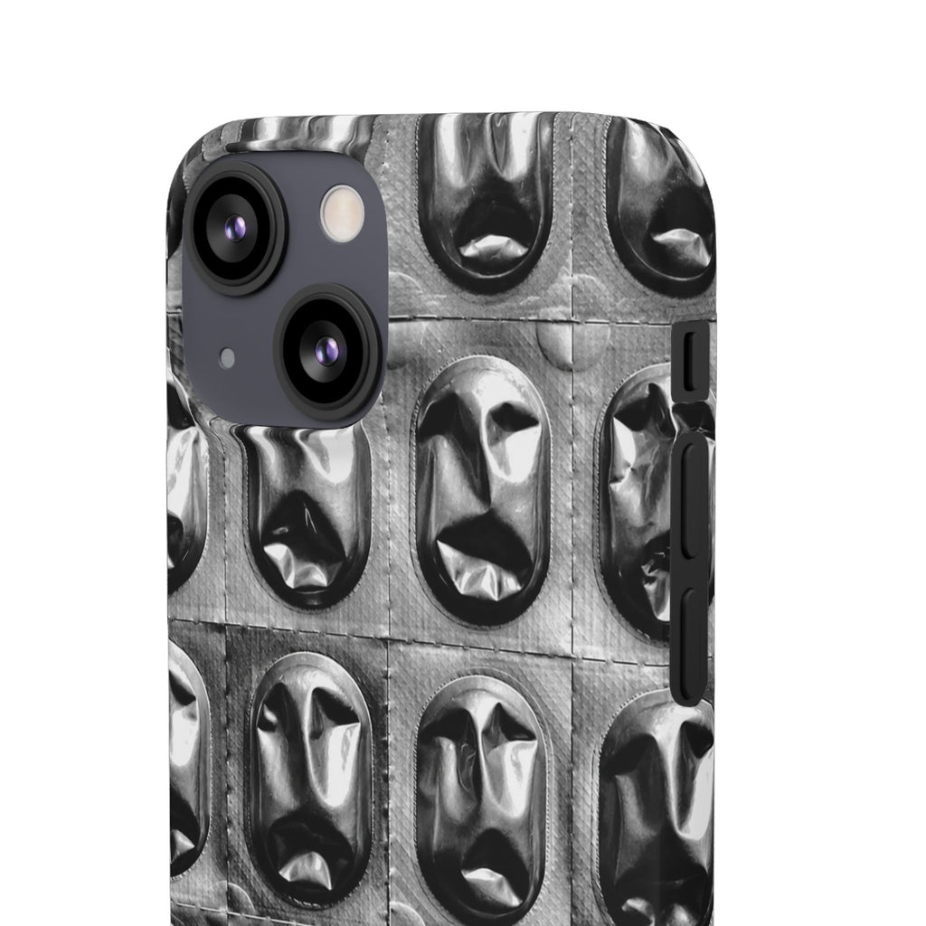 Metallic Mask Grid Snap Case