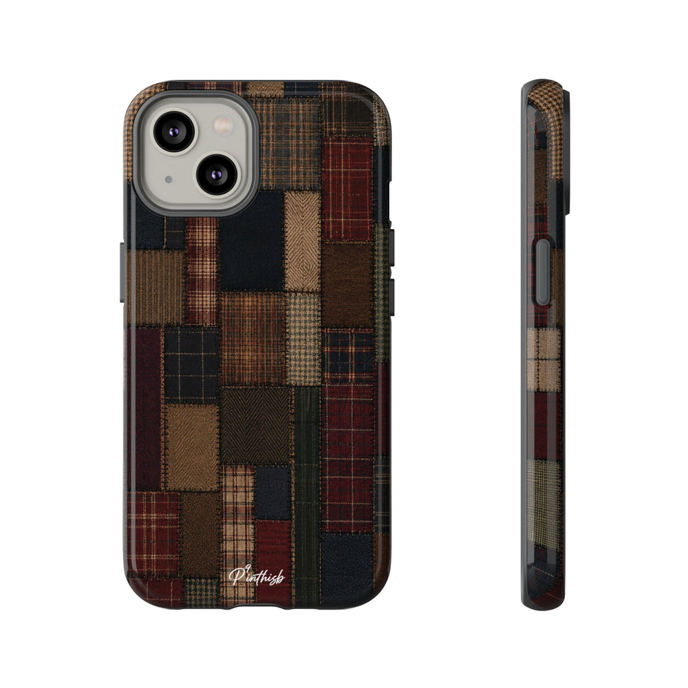 Plaid Patchwork Tough Phone Case