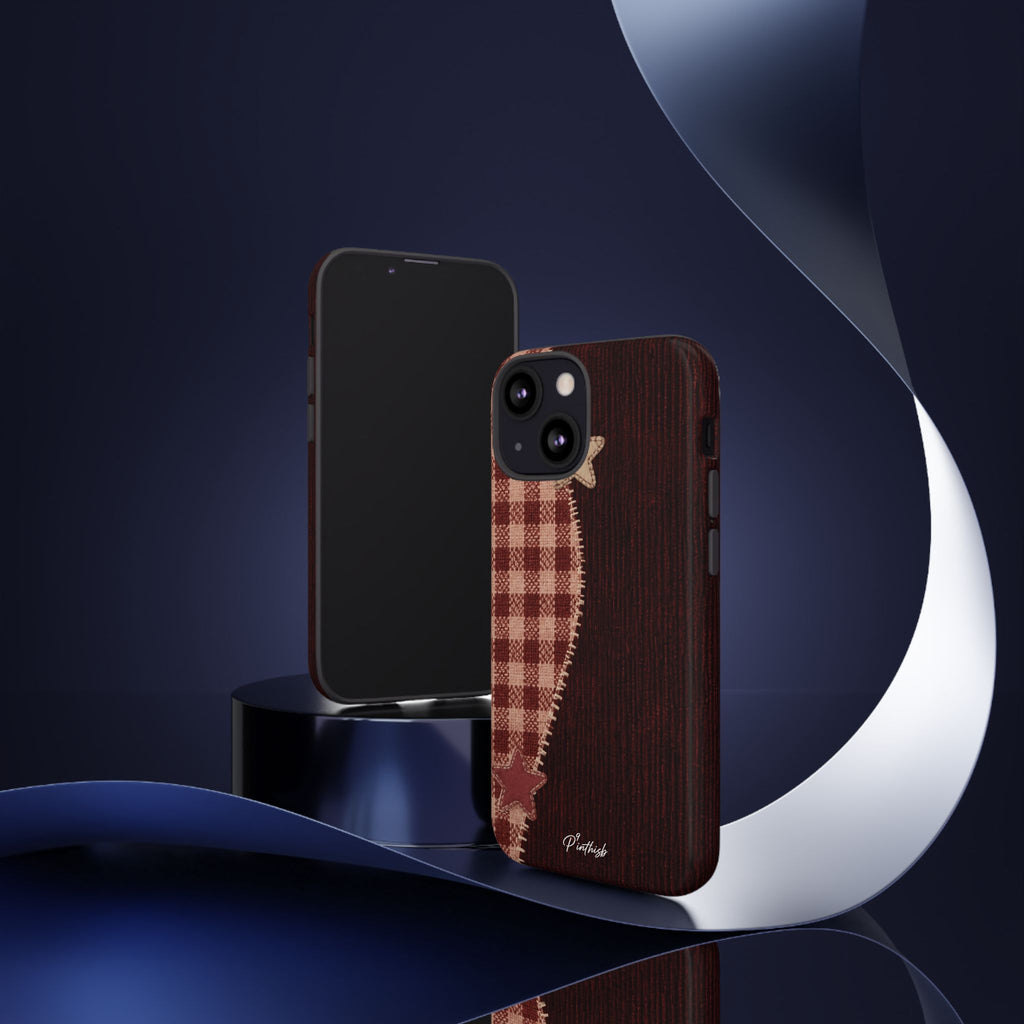 Rustic Plaid Stars Phone Case