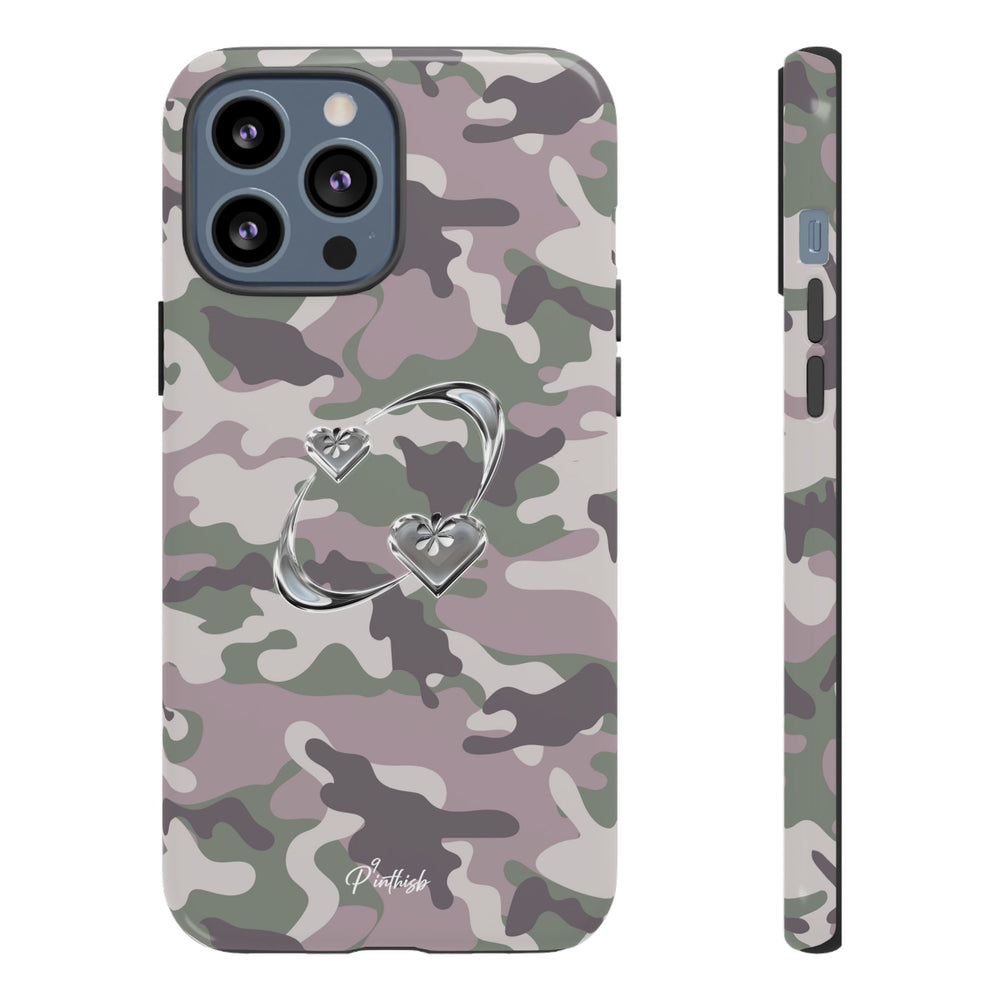 Camouflage Heart Tough Phone Case