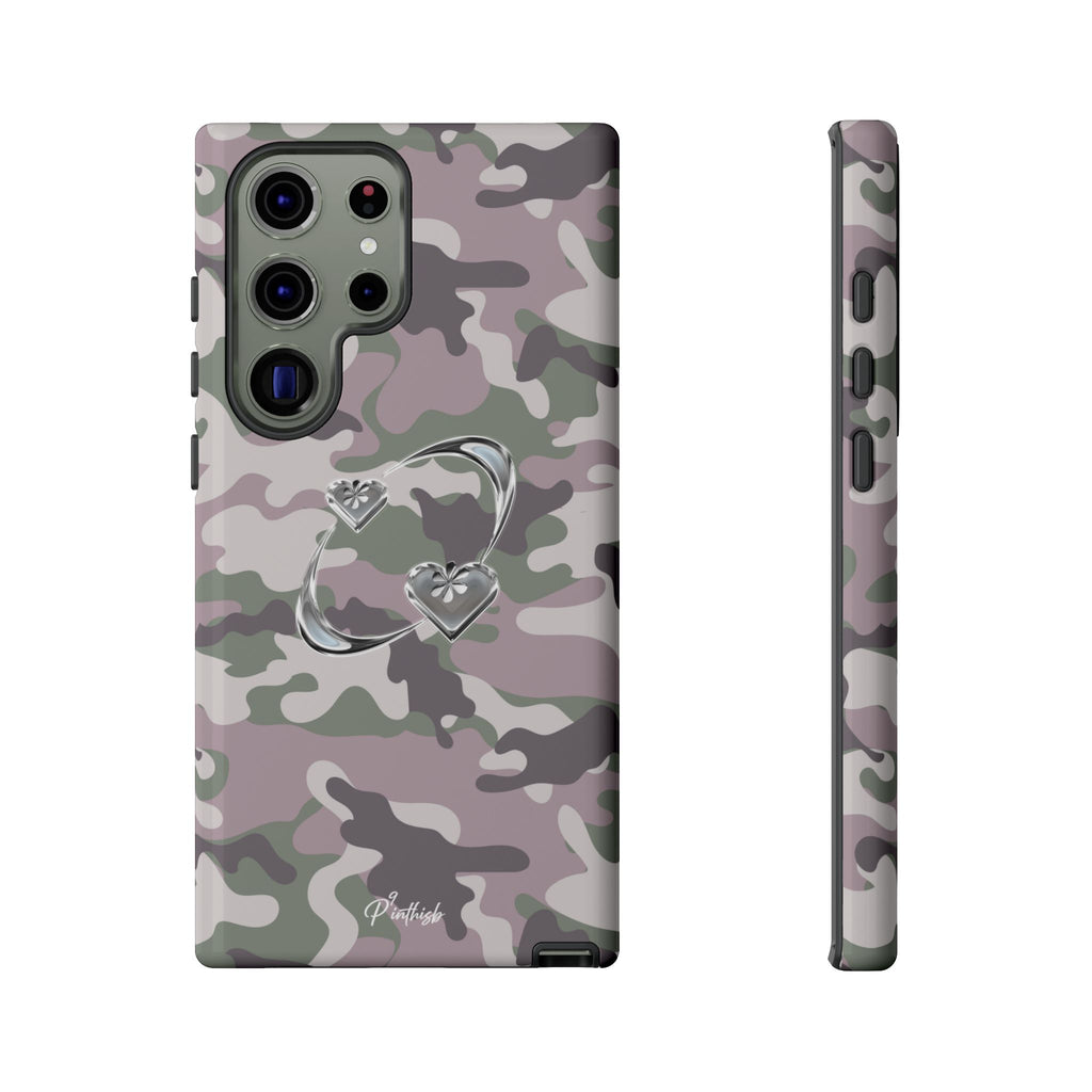 Camouflage Heart Tough Phone Case