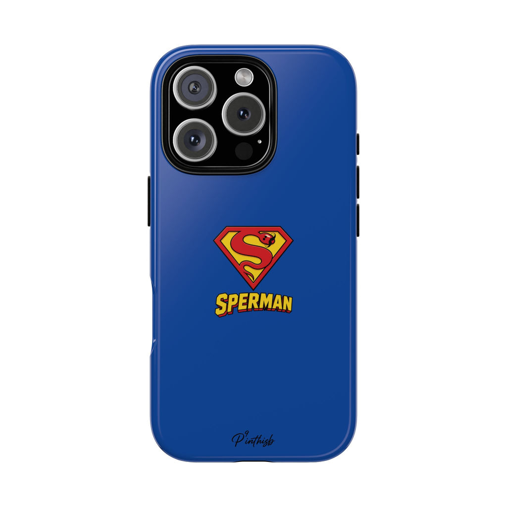"SPERMAN" Parody Logo Tough Phone Case