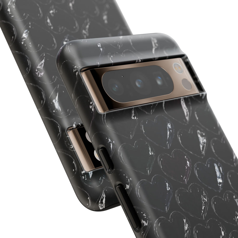 Black Pop Hearts Tough Case