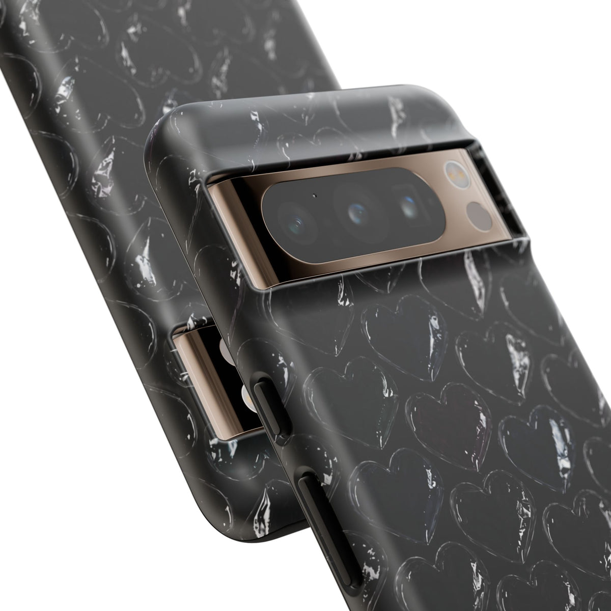 Black Pop Hearts Tough Case