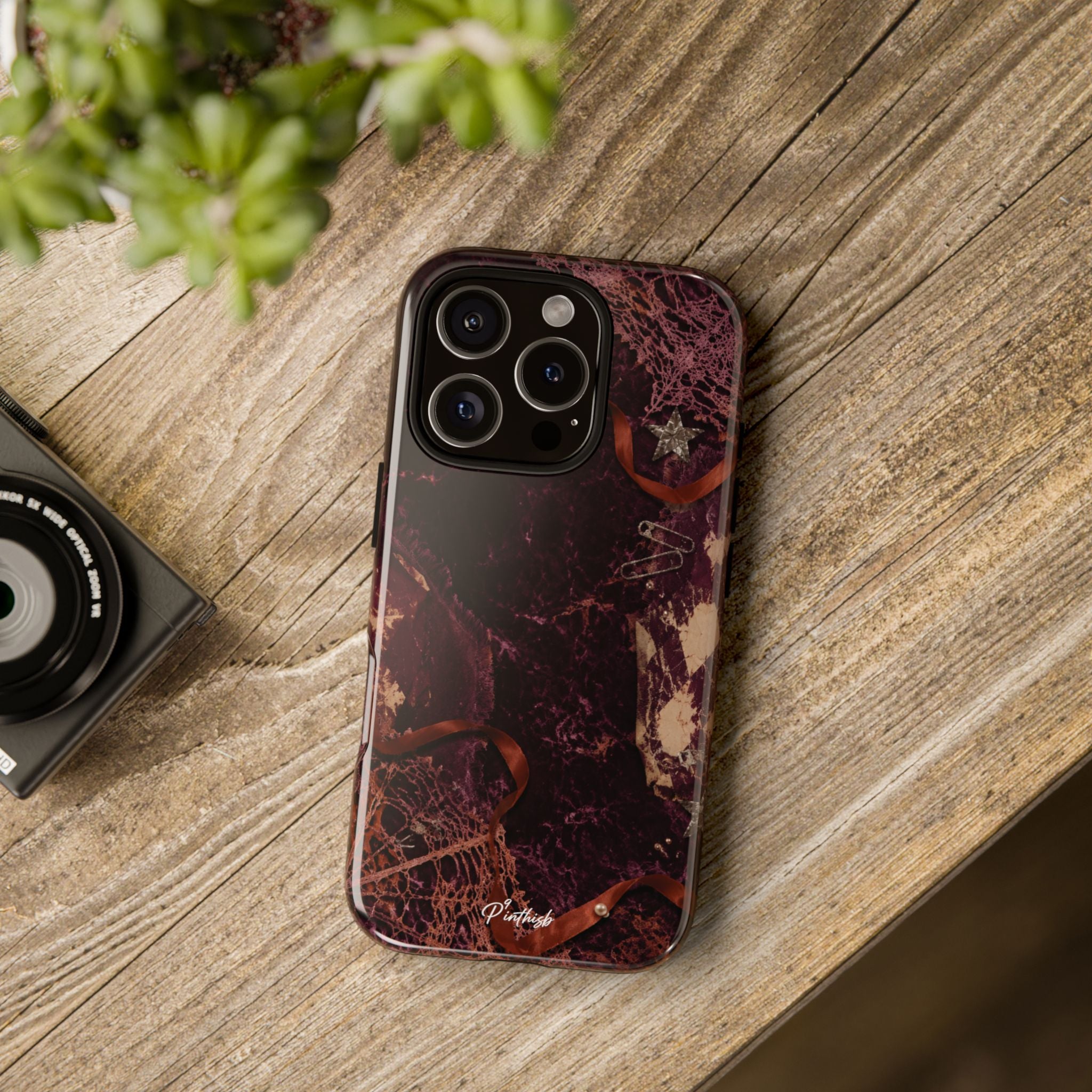 Dark Maroon Vintage Tough Case