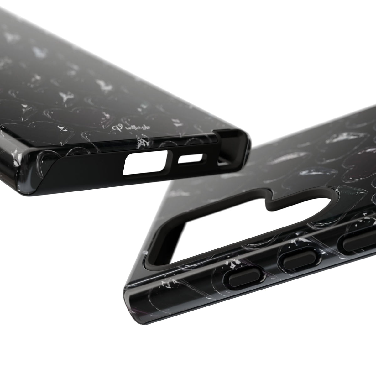 Black Pop Hearts Tough Case
