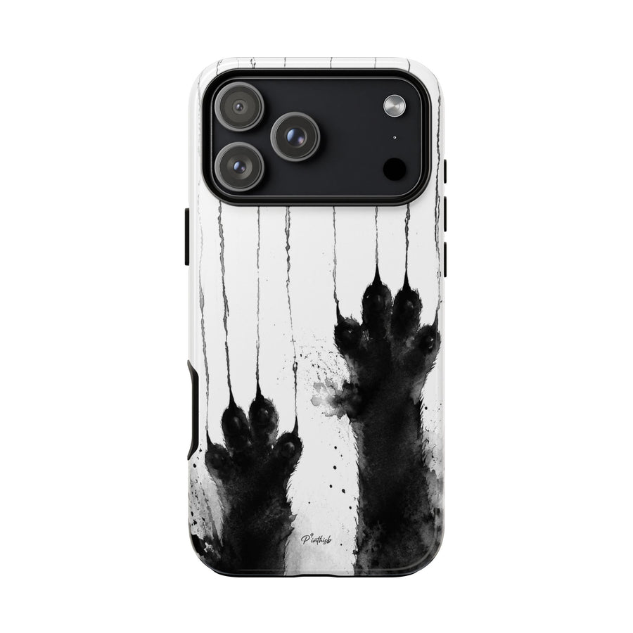 Black Ink Paw Print Tough Case