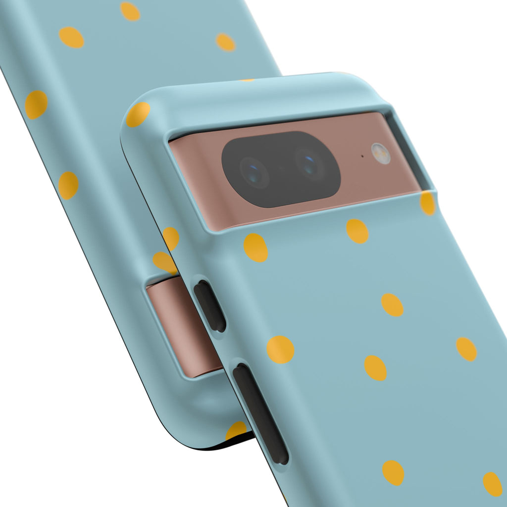Blue & Yellow Polka Dot Tough Phone Case