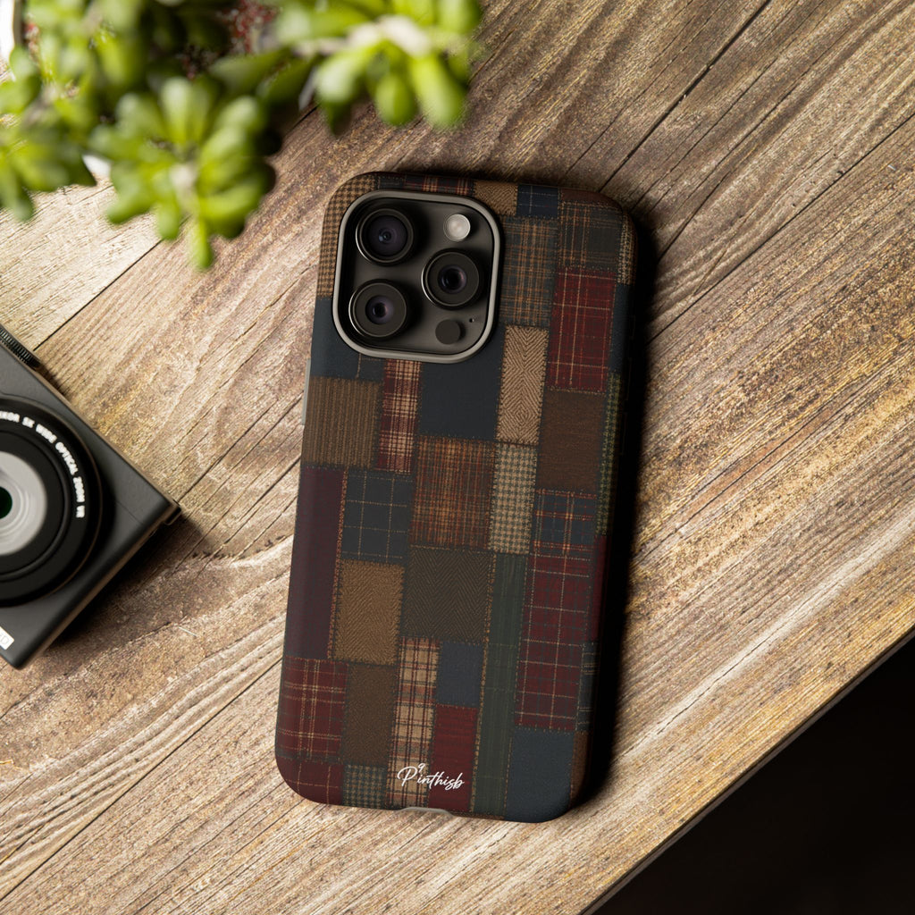 Plaid Patchwork Tough Phone Case