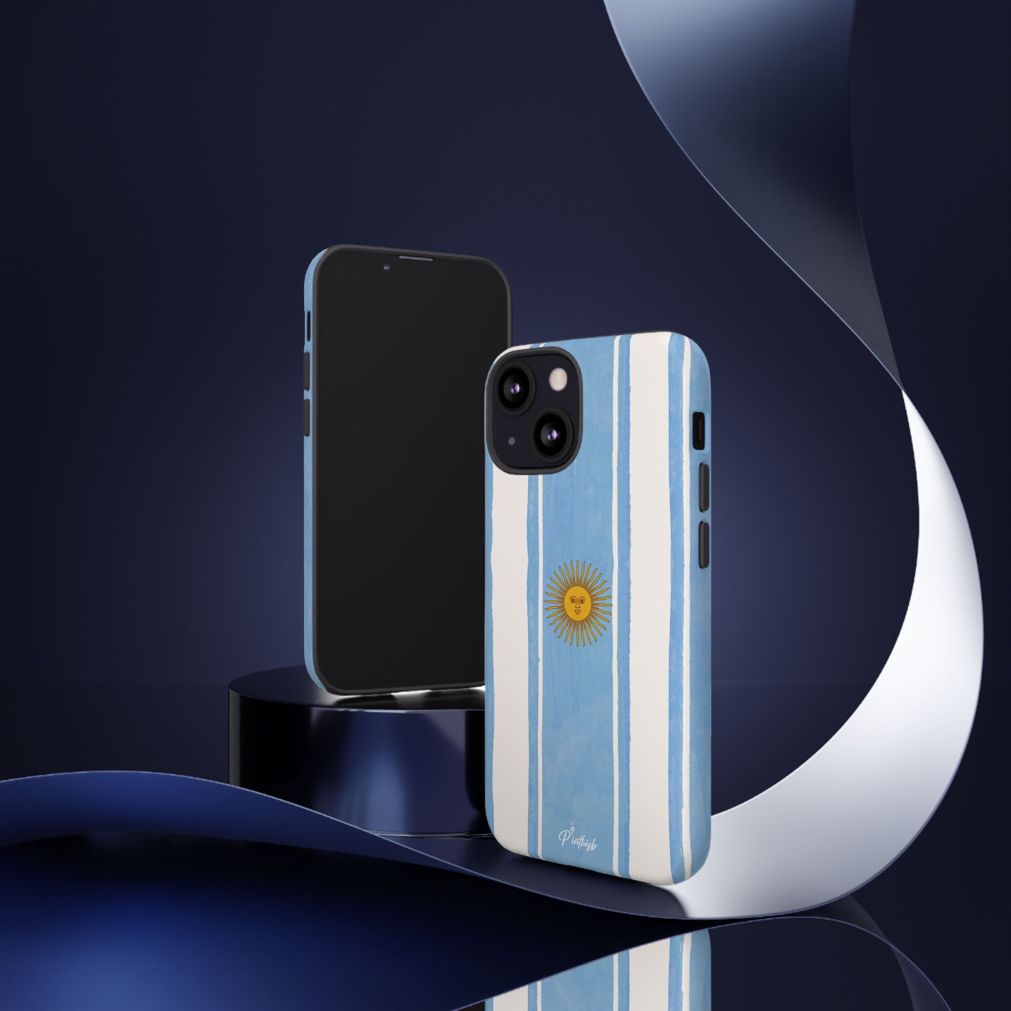 Argentina Flag Tough Phone Case – Blue White Striped Sun Protector