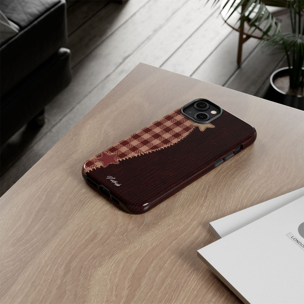 Rustic Plaid Stars Phone Case