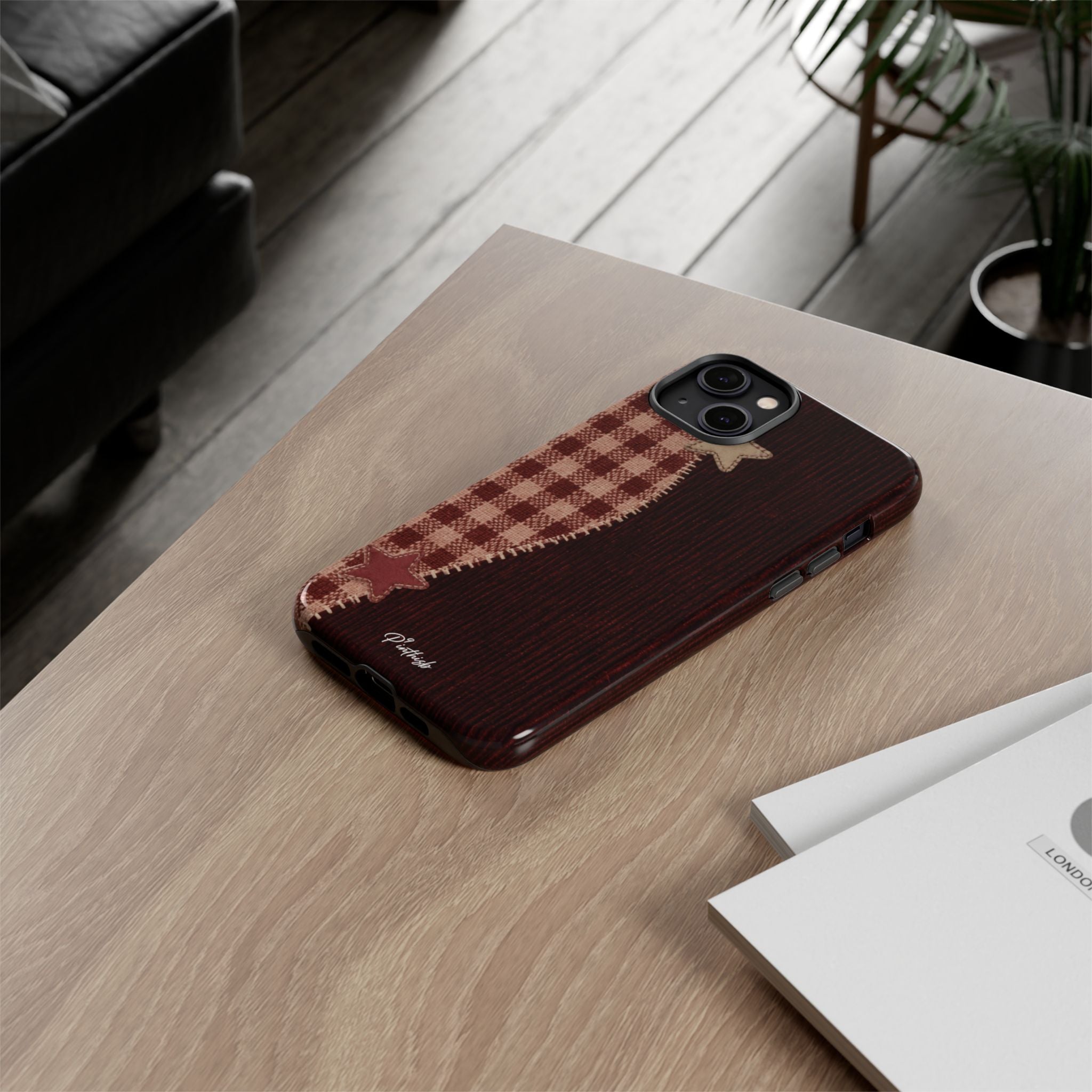 Rustic Plaid Stars Phone Case
