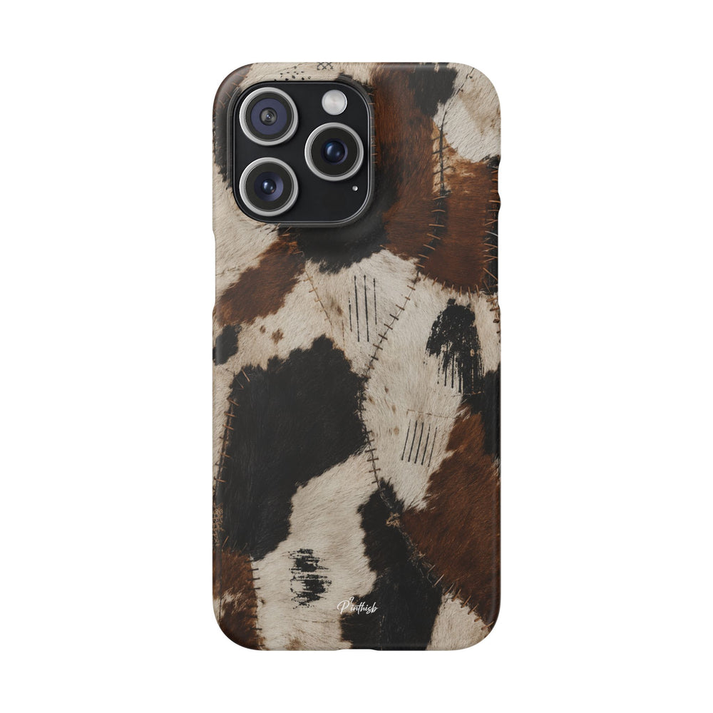 Brown & Black Animal Print Snap Case
