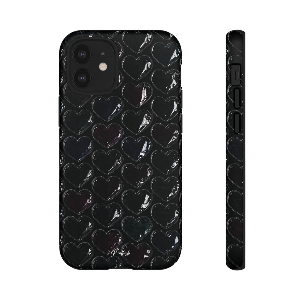 Black Pop Hearts Tough Case