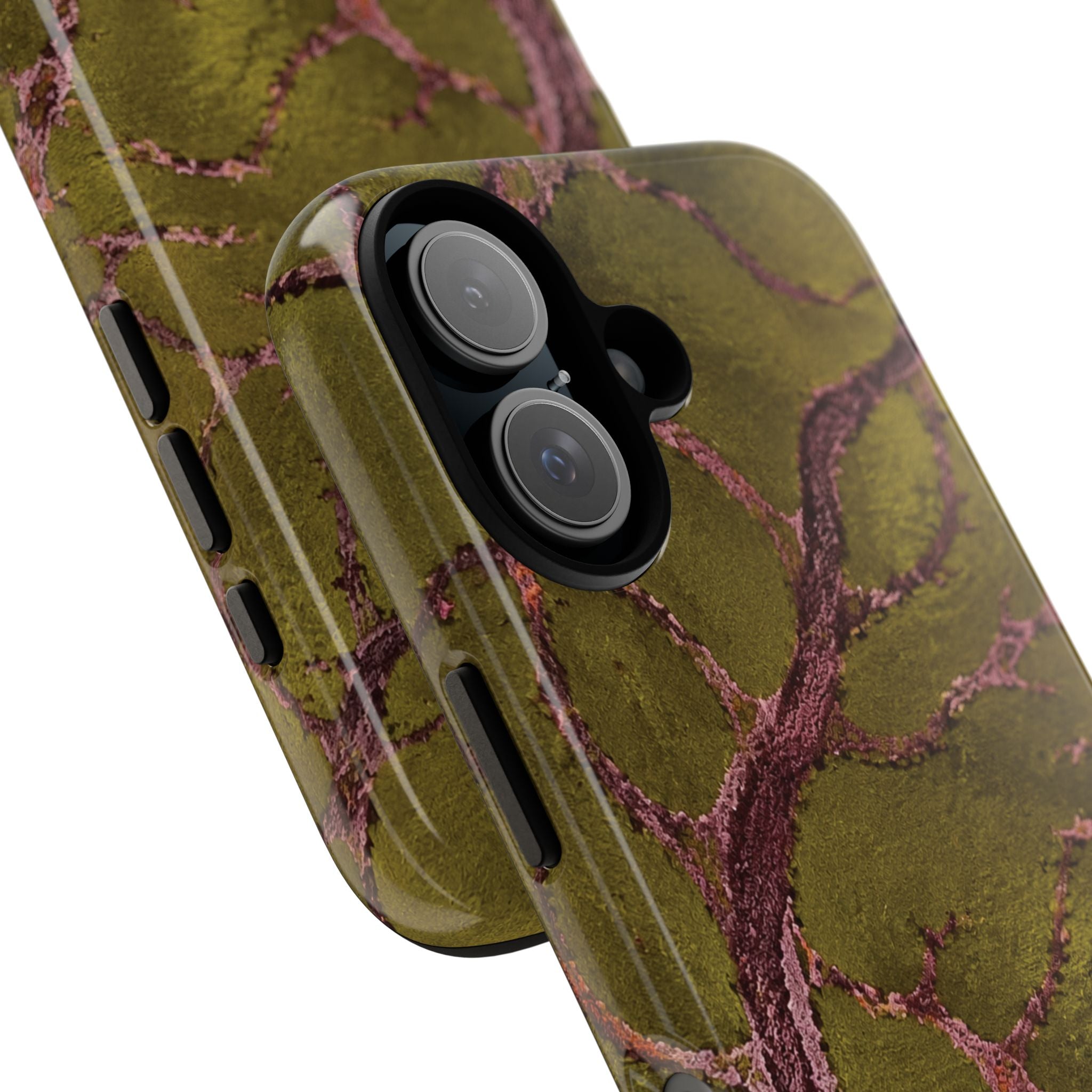 Olive & Rose Gold Tree Pattern Phone Case