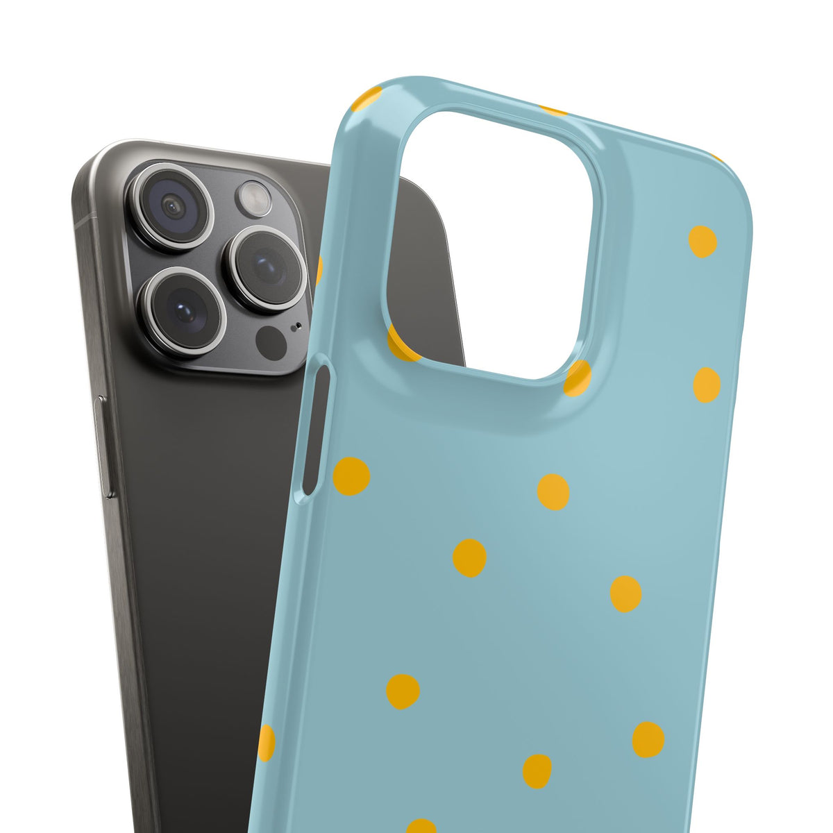 Blue & Yellow Polka Dot Snap Phone Case