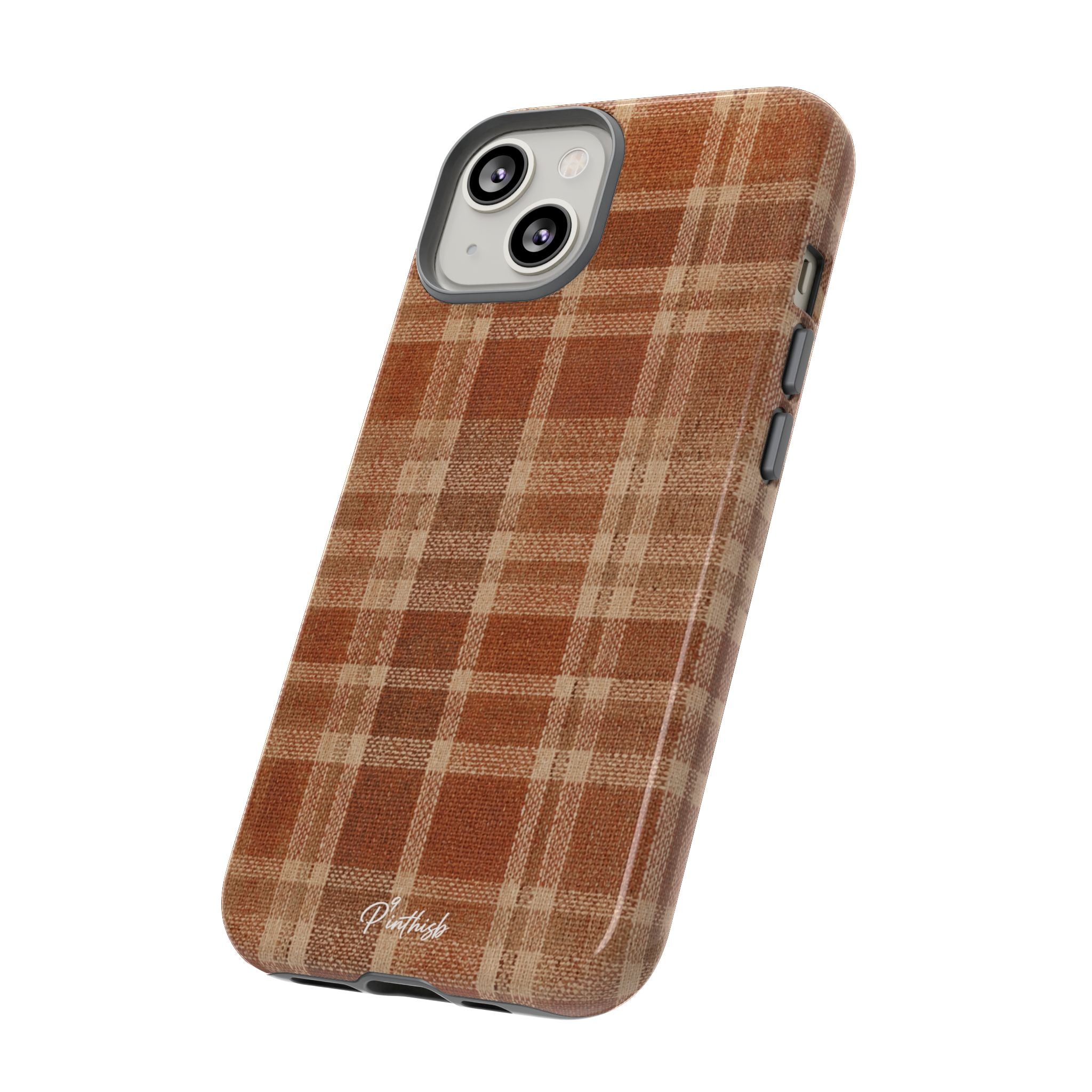 Rustic Brown Cozy Plaid Tough Case
