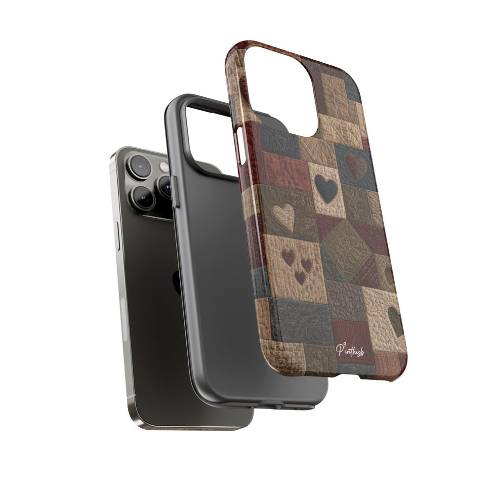 Patchwork Hearts Phone Case