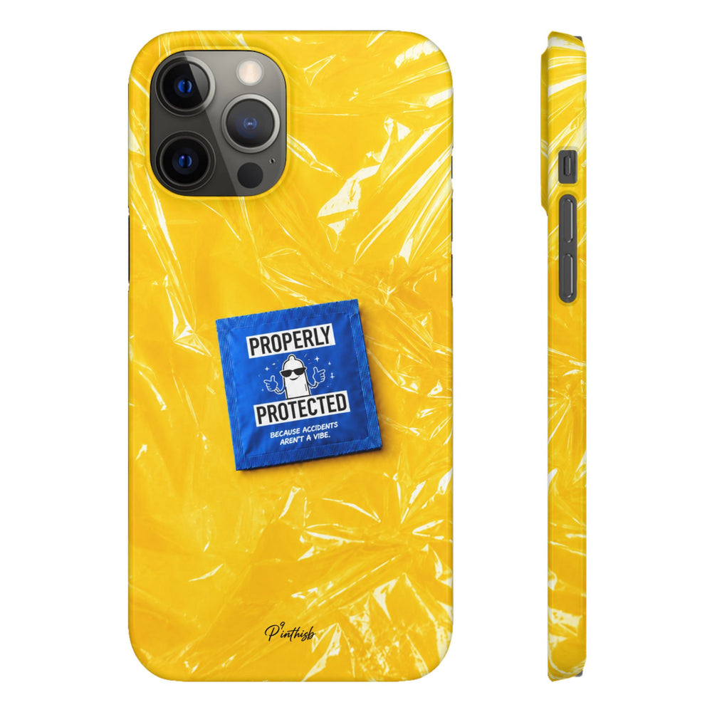 "Properly Protected" Graphic Snap Phone Case