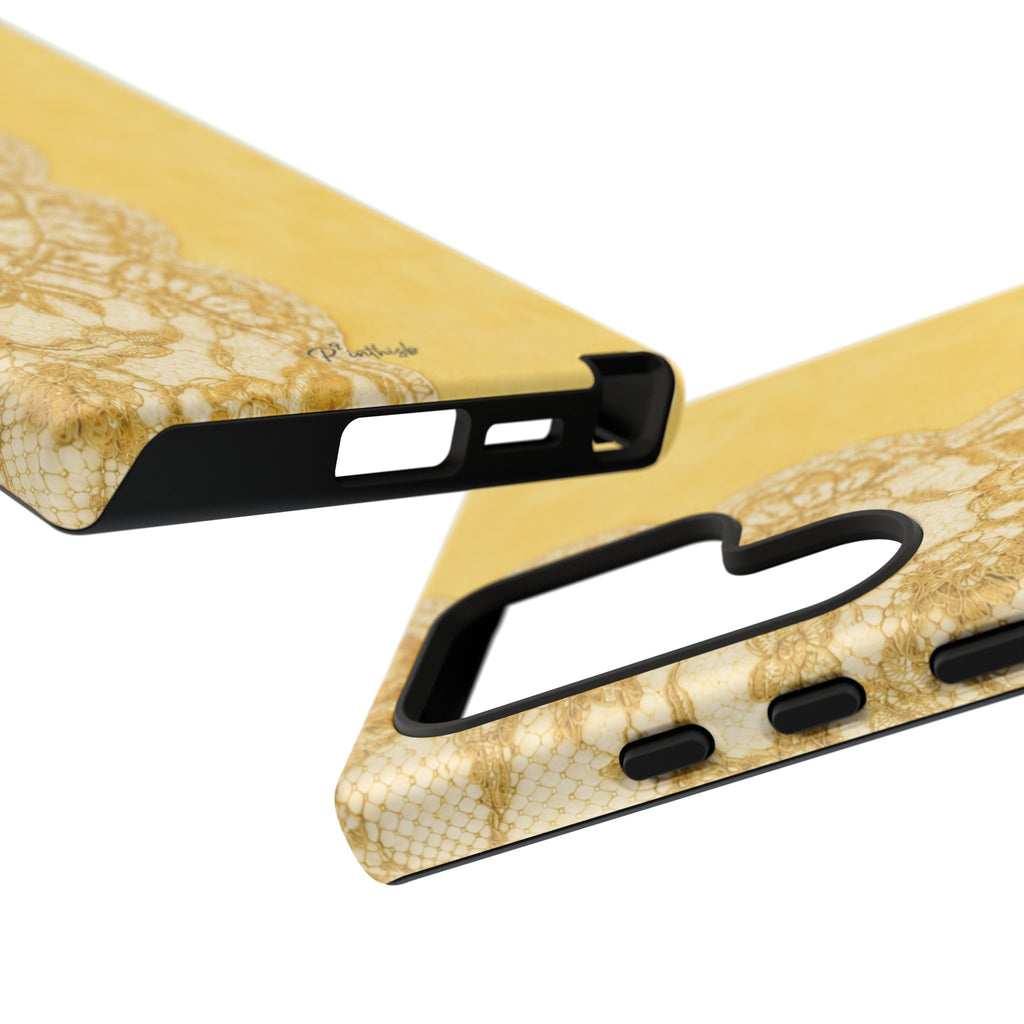 Yellow Vintage Lace Tough Case