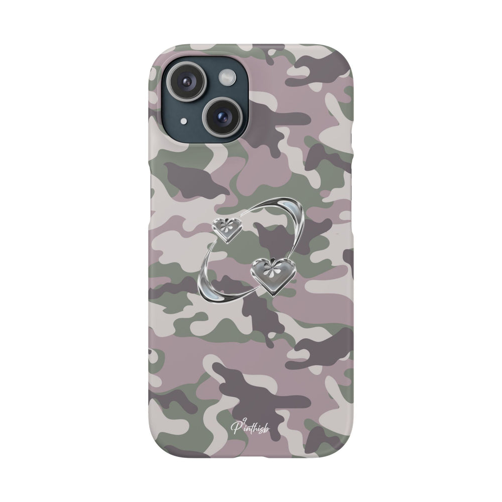 Camouflage Heart Snap Phone Case
