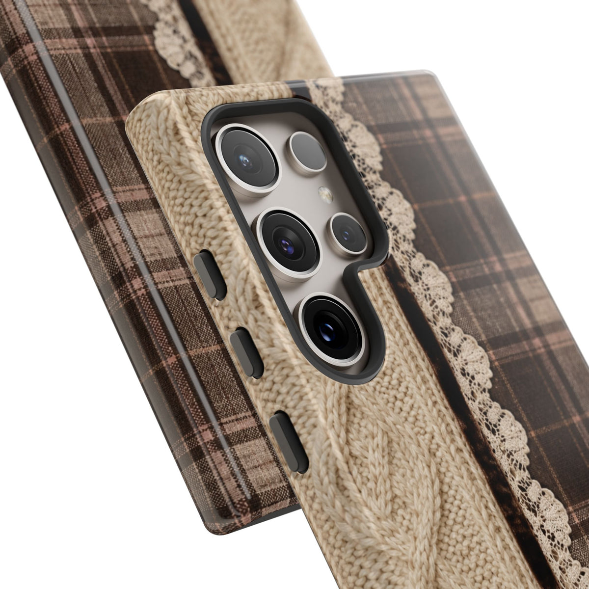 Cozy Plaid Knit Tough Phone Case
