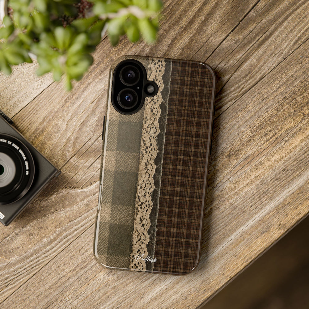 Plaid Lace Tough Phone Case