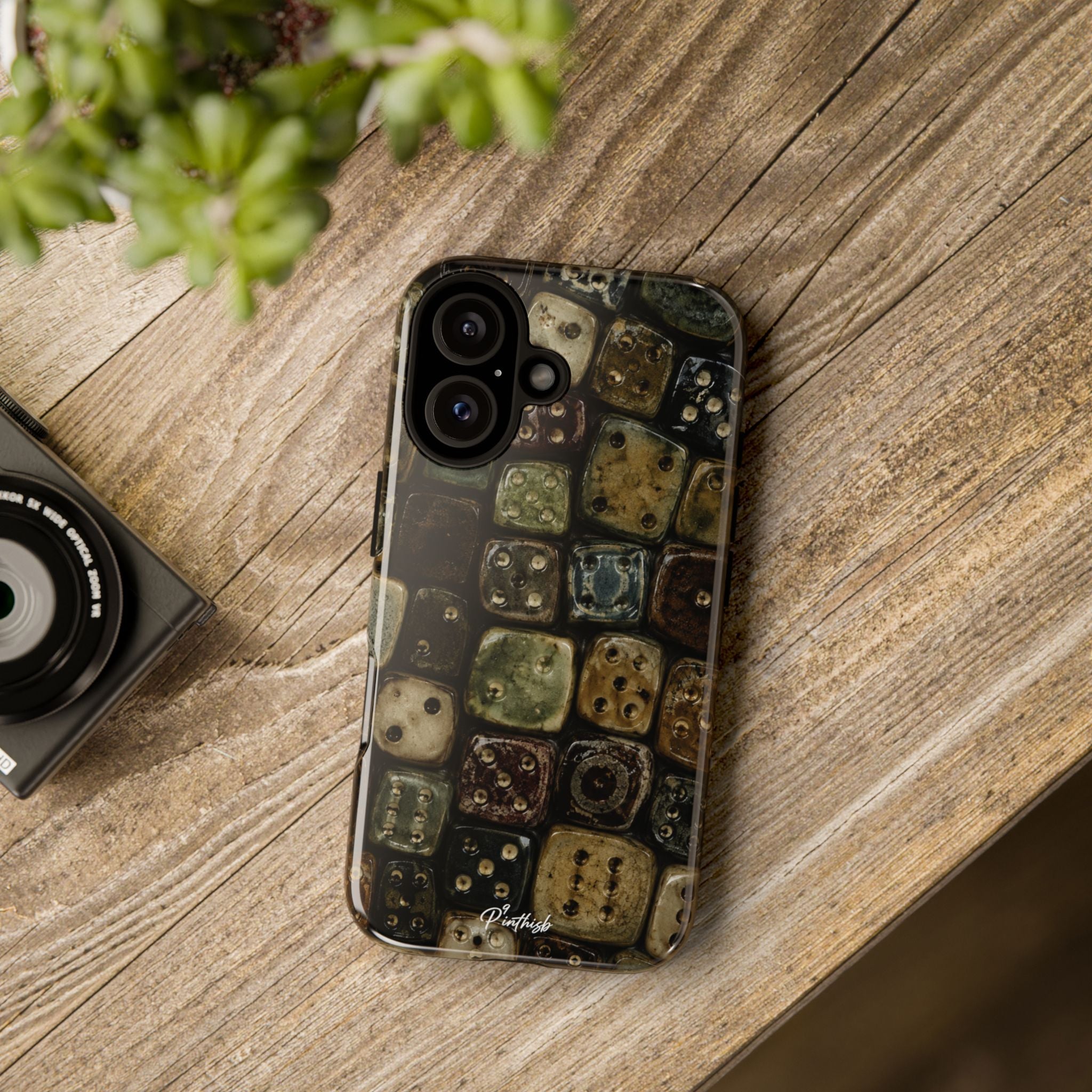 Vintage Dice Tile Phone Case