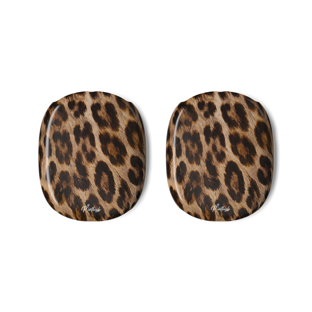 Leopard Print AirPods Max Ear Cup Covers — Stylish Protective Replacement Shells