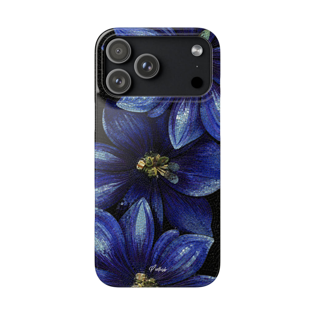 Blue Floral Snap Case