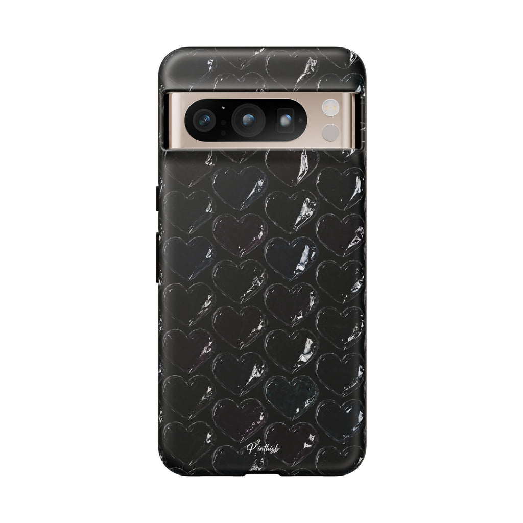 Black Pop Hearts Tough Case
