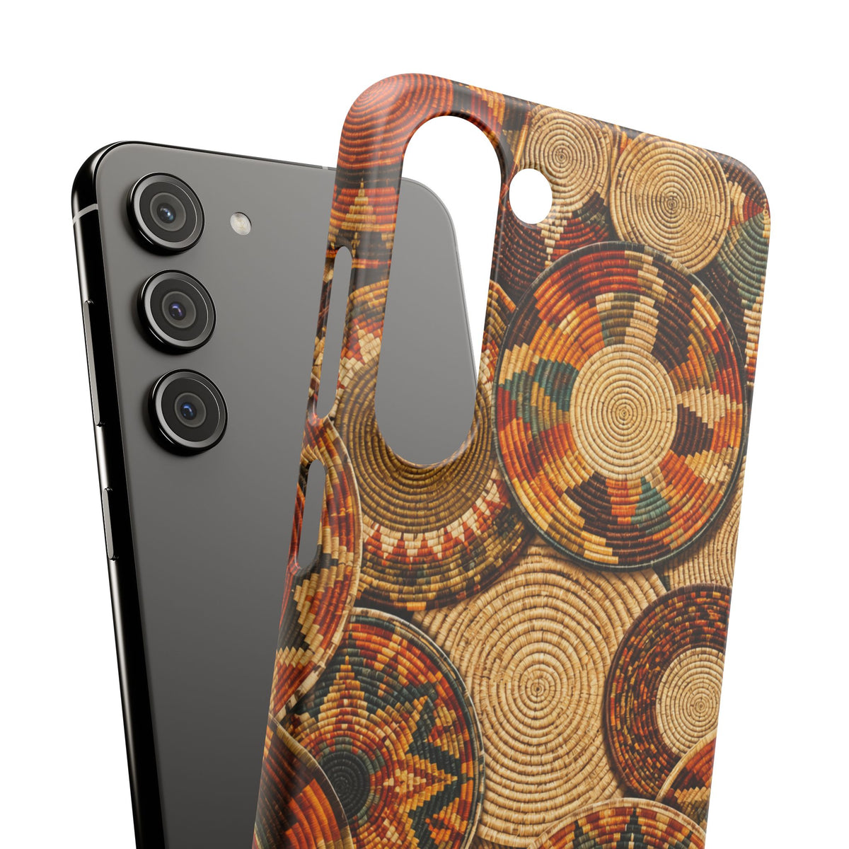 Bohemian Woven Basket Pattern Snap Case