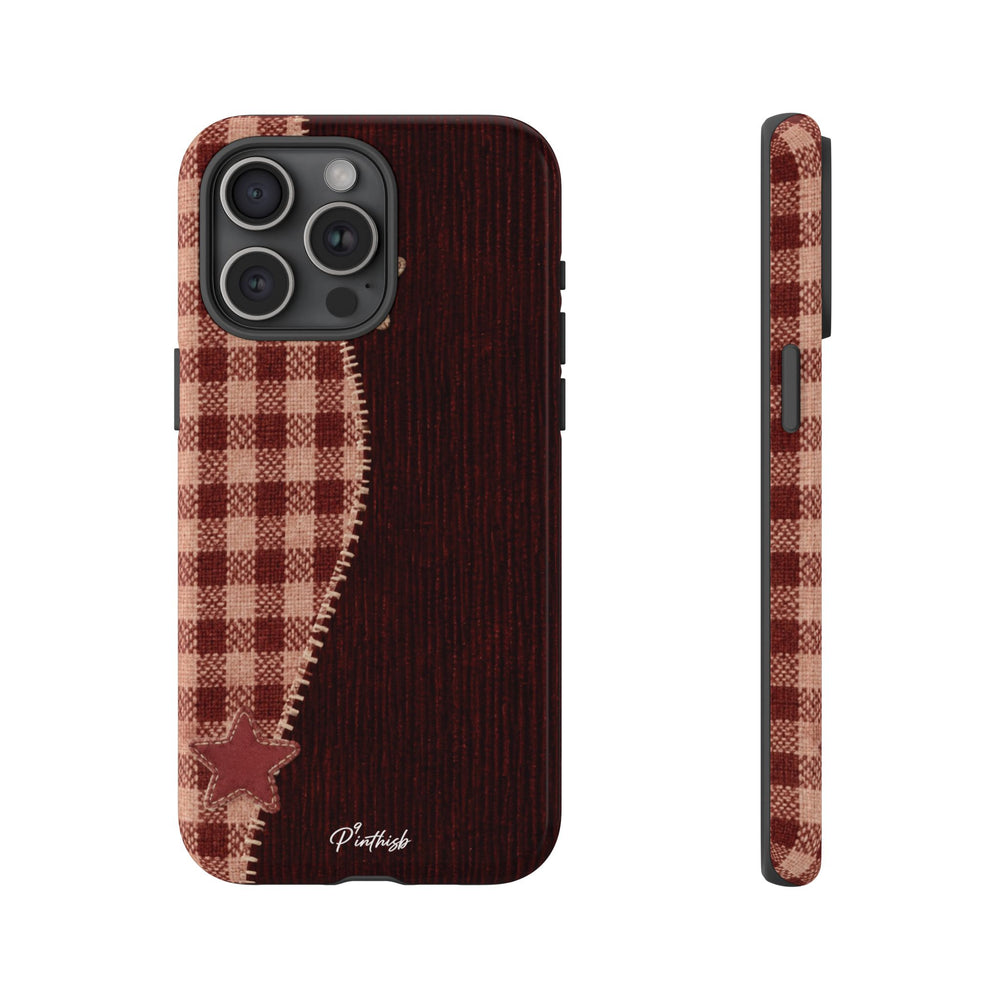 Rustic Plaid Stars Phone Case