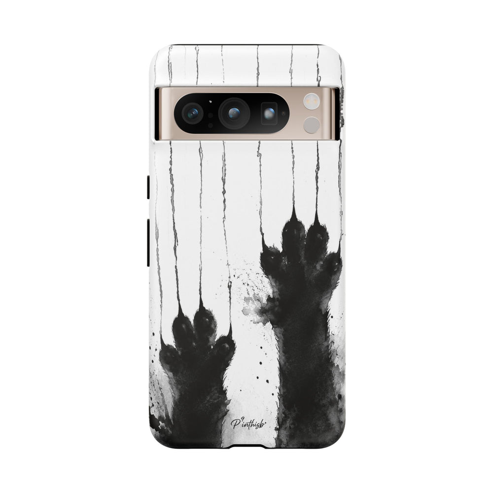 Black Ink Paw Print Tough Case