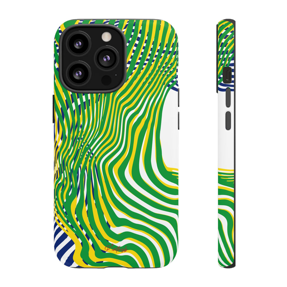 Abstract Green Wave Phone Case