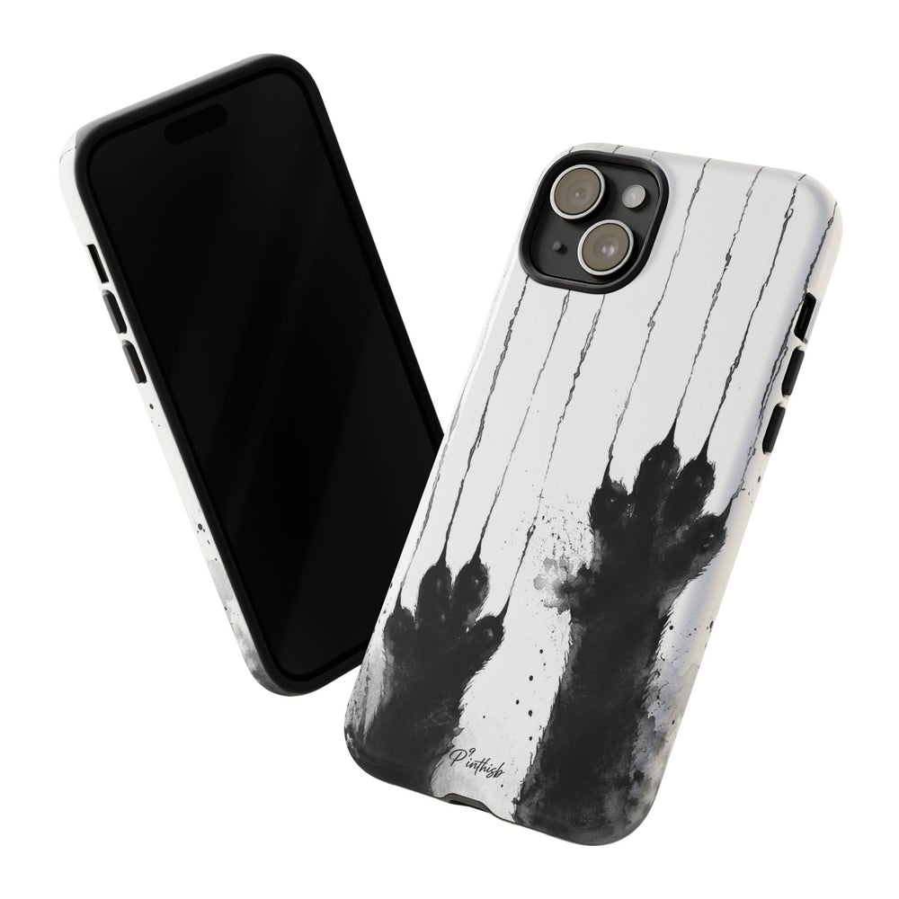 Black Ink Paw Print Tough Case