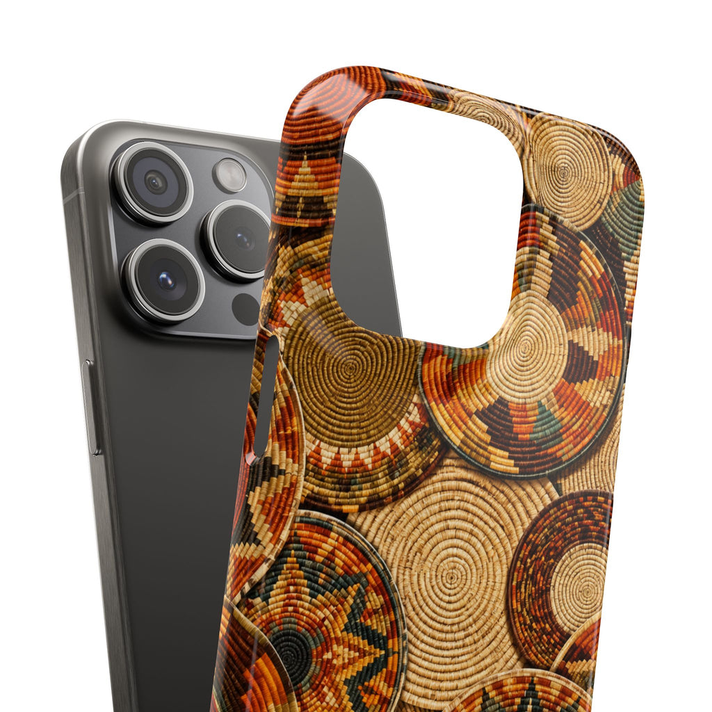 Bohemian Woven Basket Pattern Snap Case