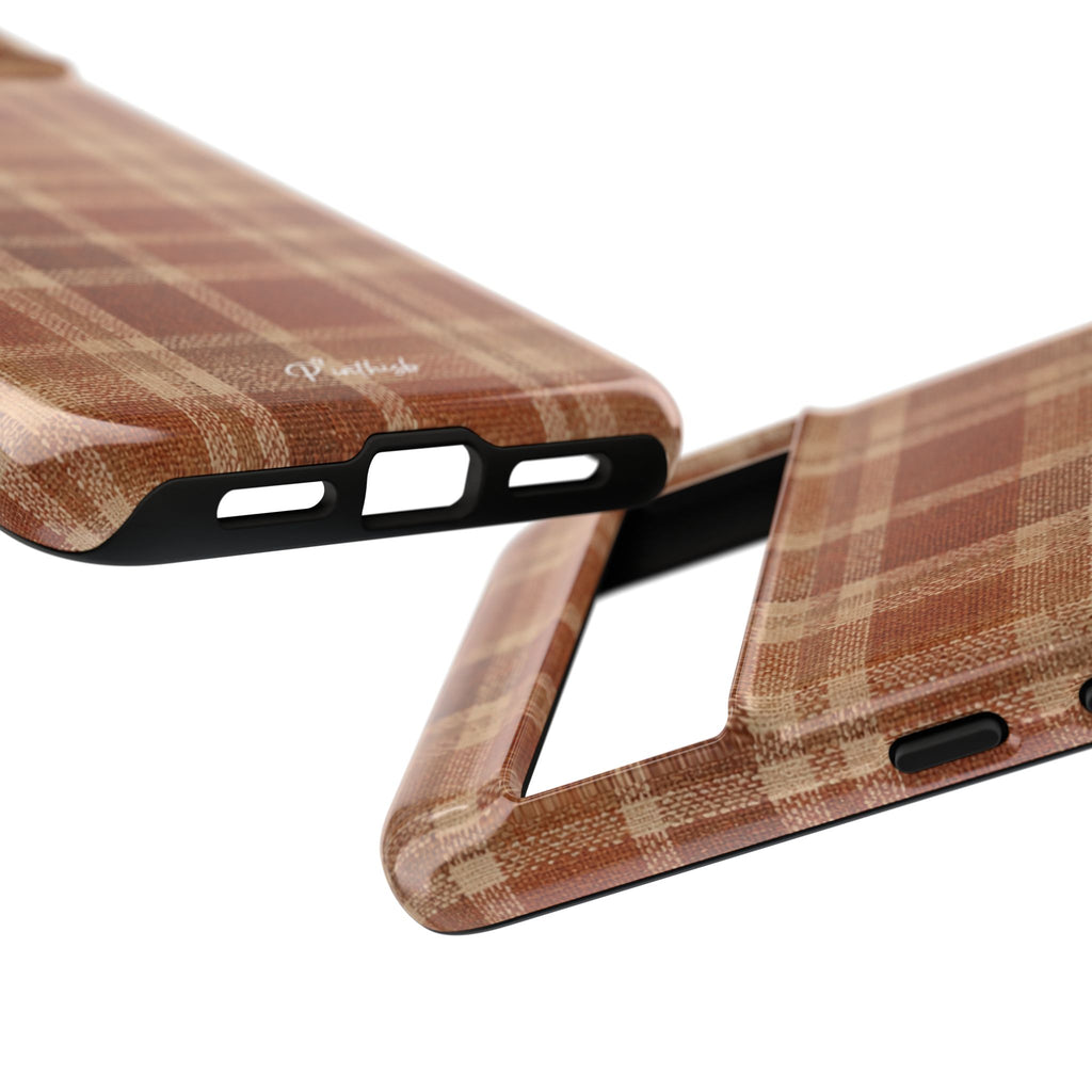 Rustic Brown Cozy Plaid Tough Case