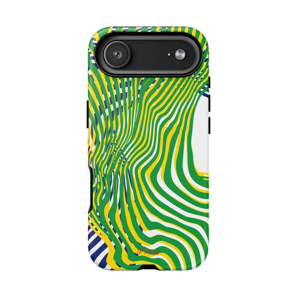 Abstract Green Wave Phone Case