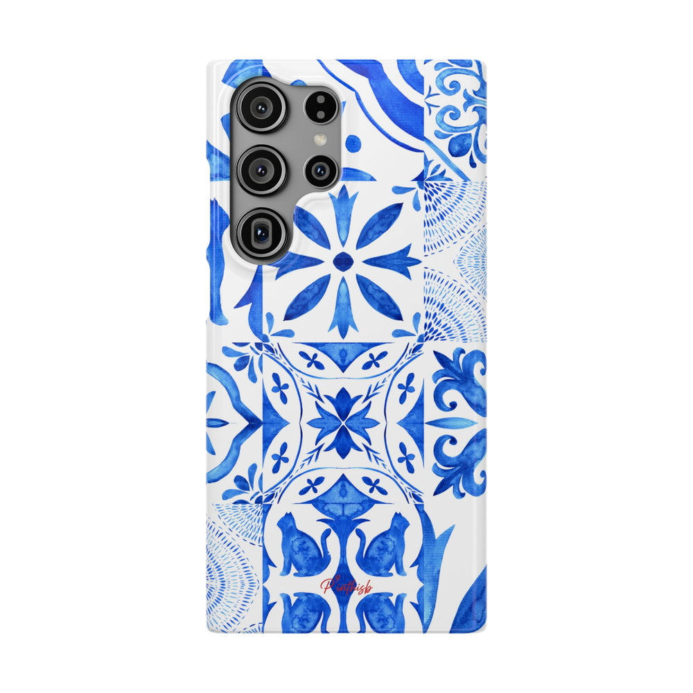 Blue Tile Pattern Snap Phone Case