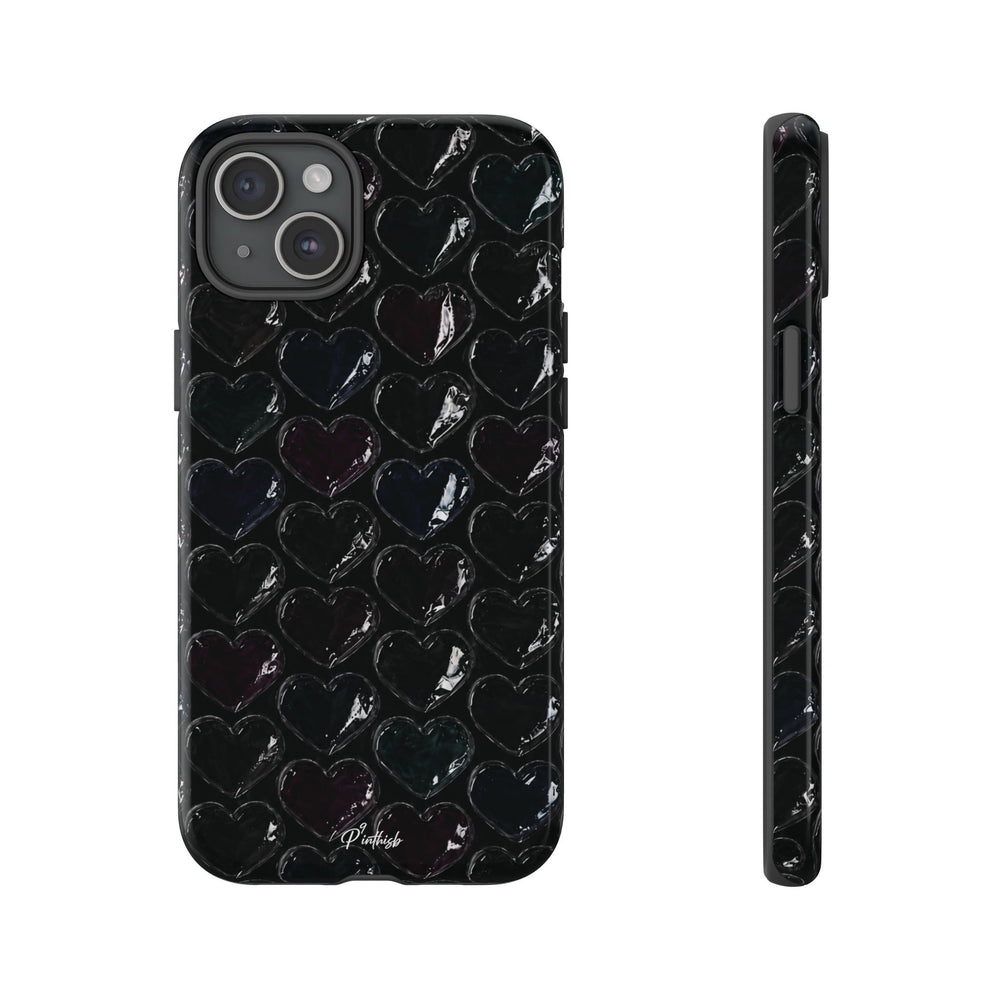 Black Pop Hearts Tough Case