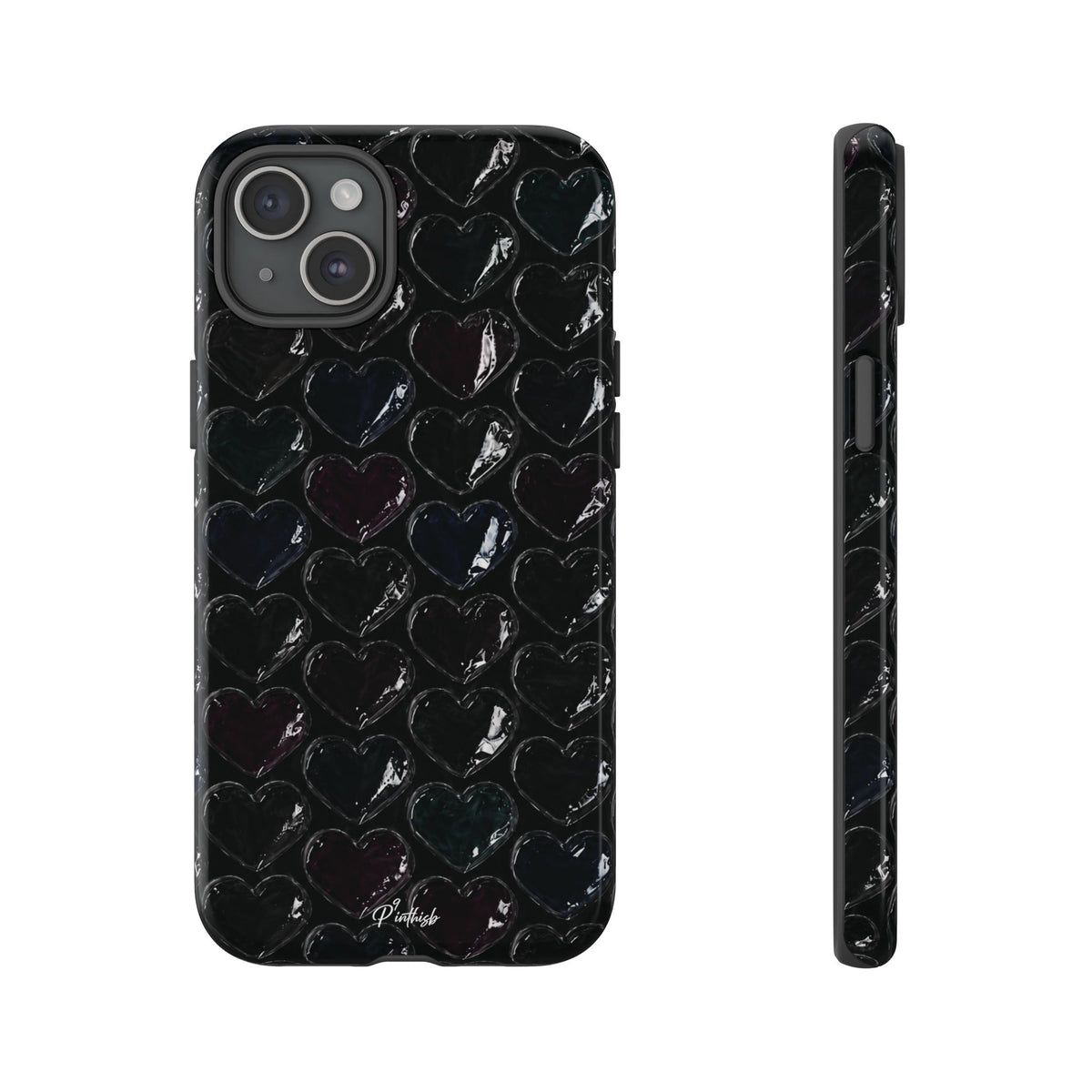 Black Pop Hearts Tough Case
