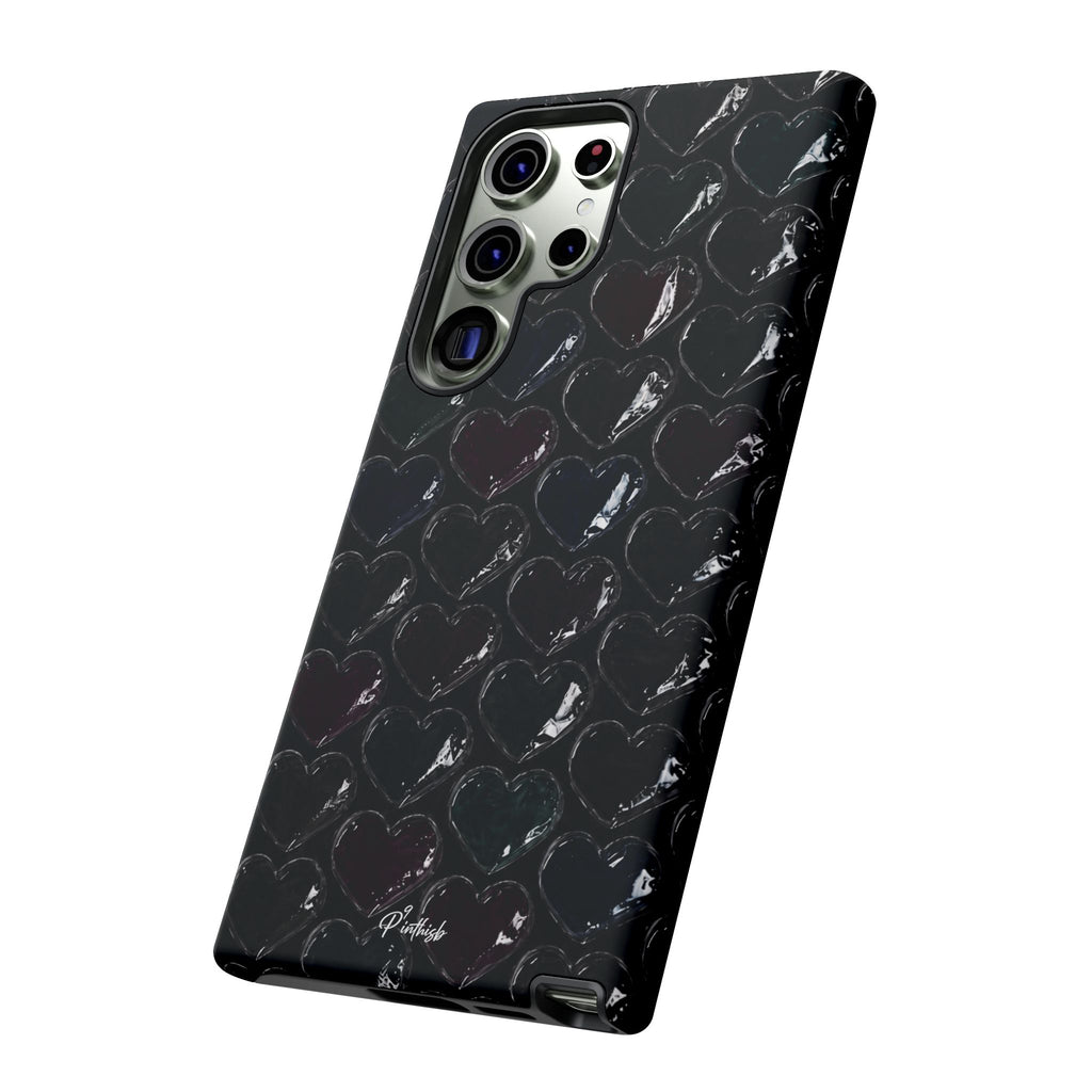 Black Pop Hearts Tough Case