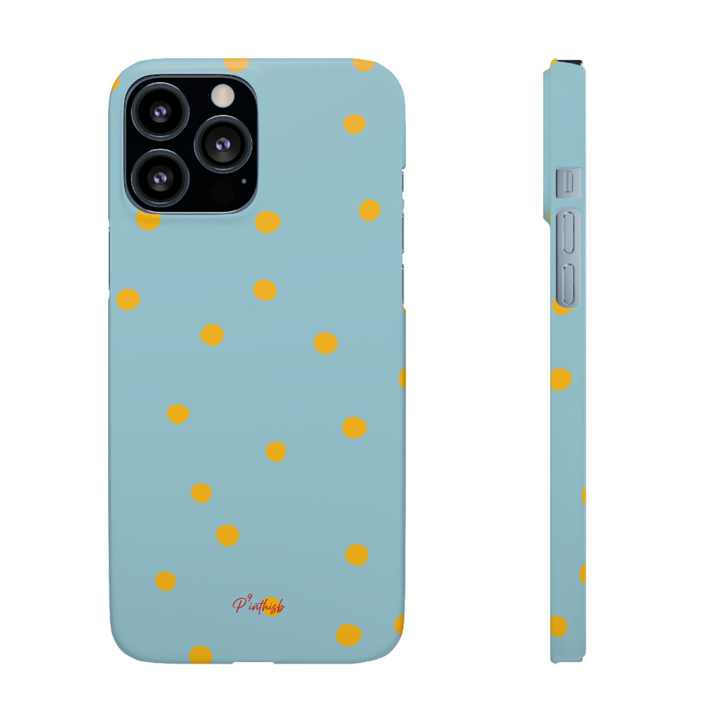 Blue & Yellow Polka Dot Snap Phone Case