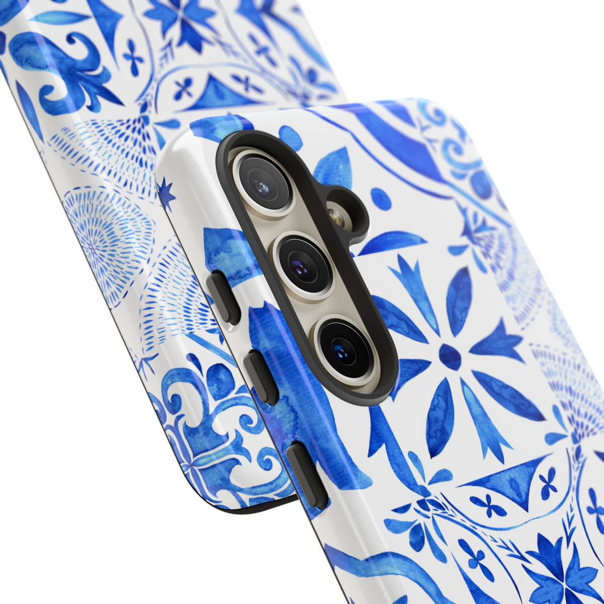 Blue Tile Pattern Tough Phone Case