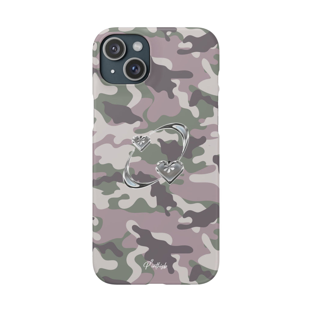 Camouflage Heart Snap Phone Case