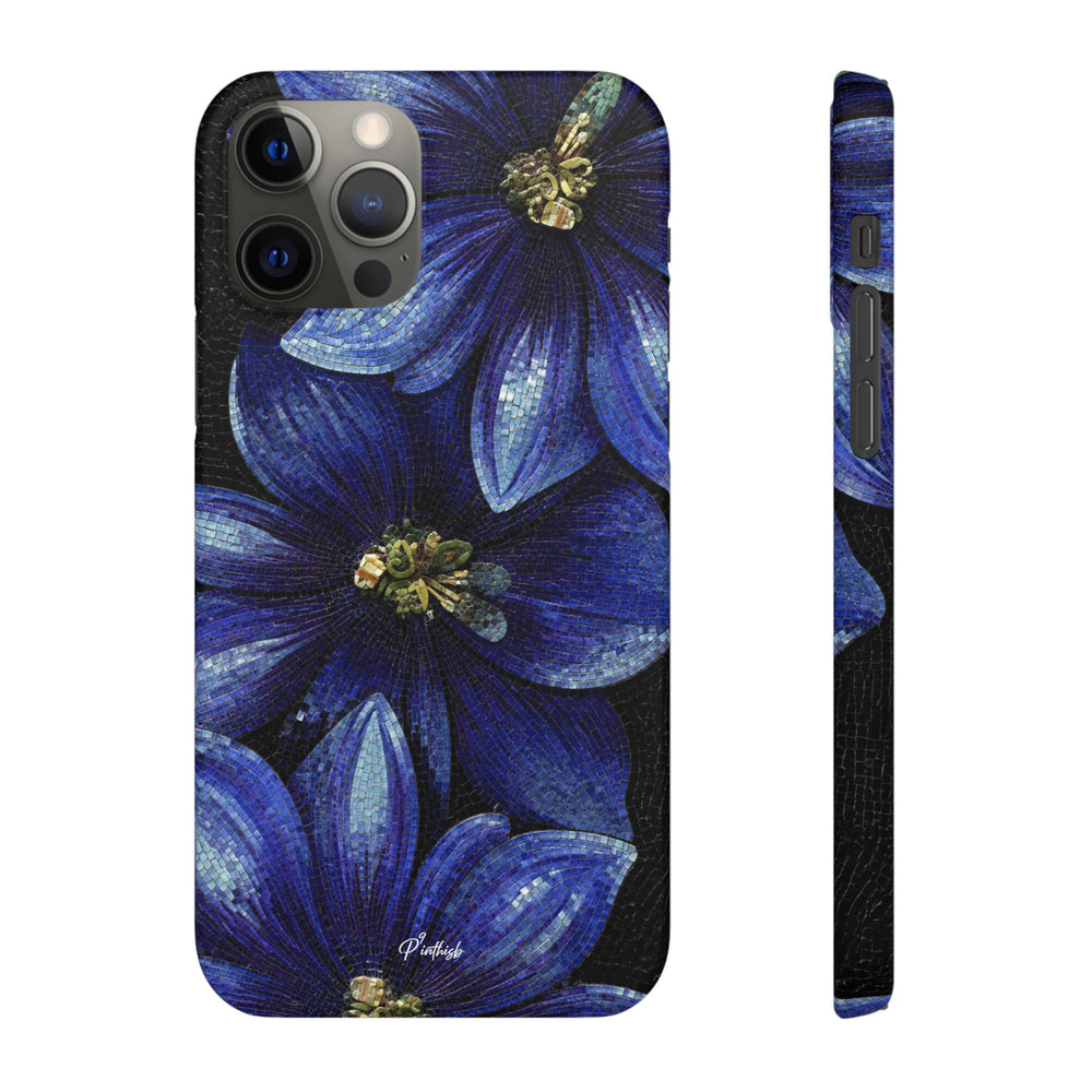 Blue Floral Snap Case