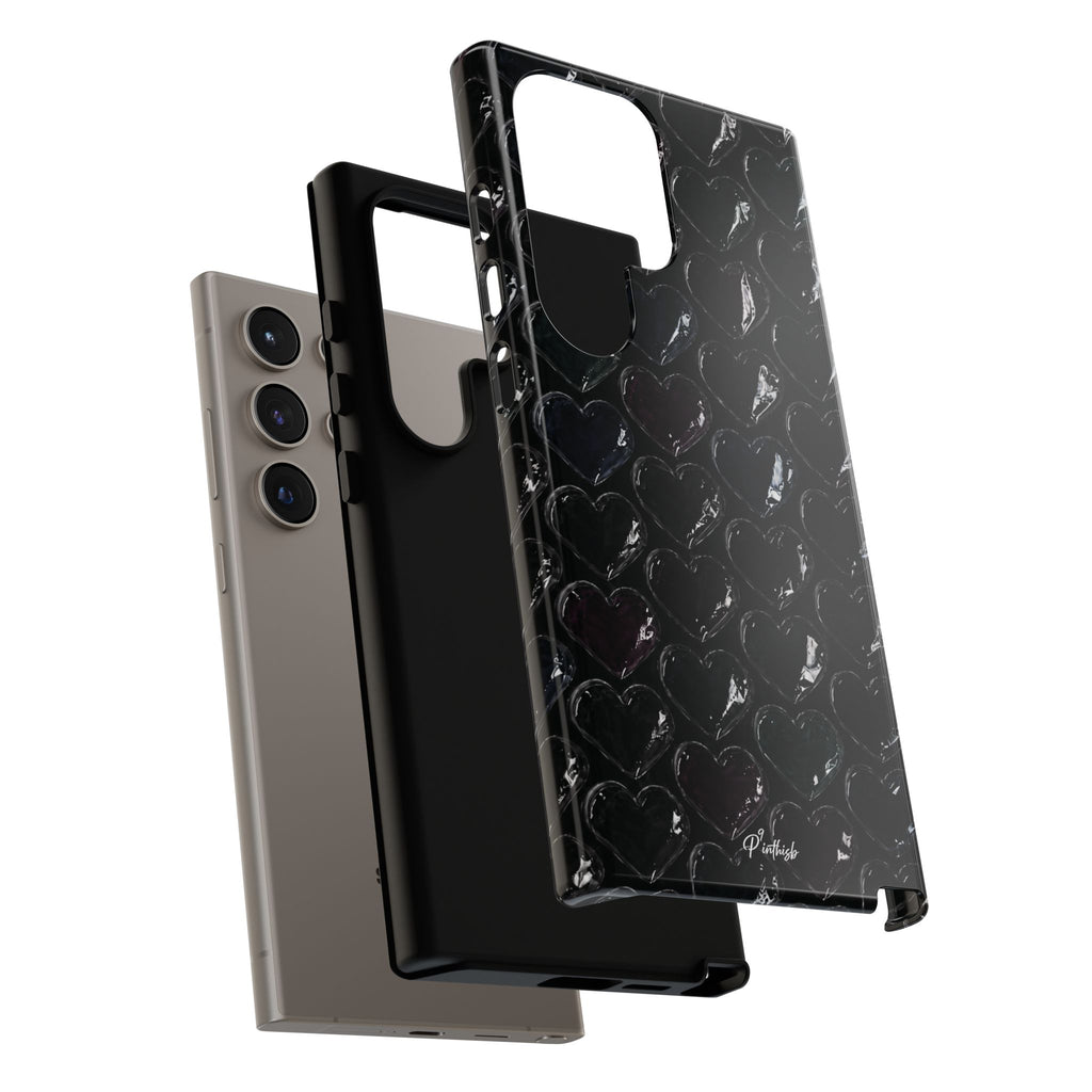 Black Pop Hearts Tough Case